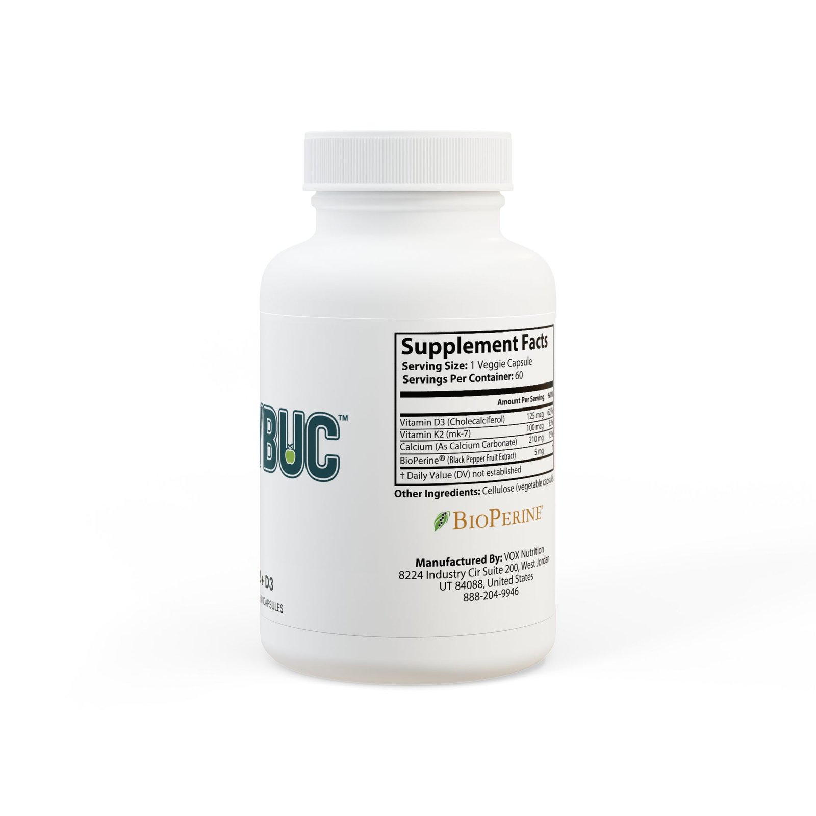 Vitamin K2 + D3 Supplement (60 Capsules) - Image 3